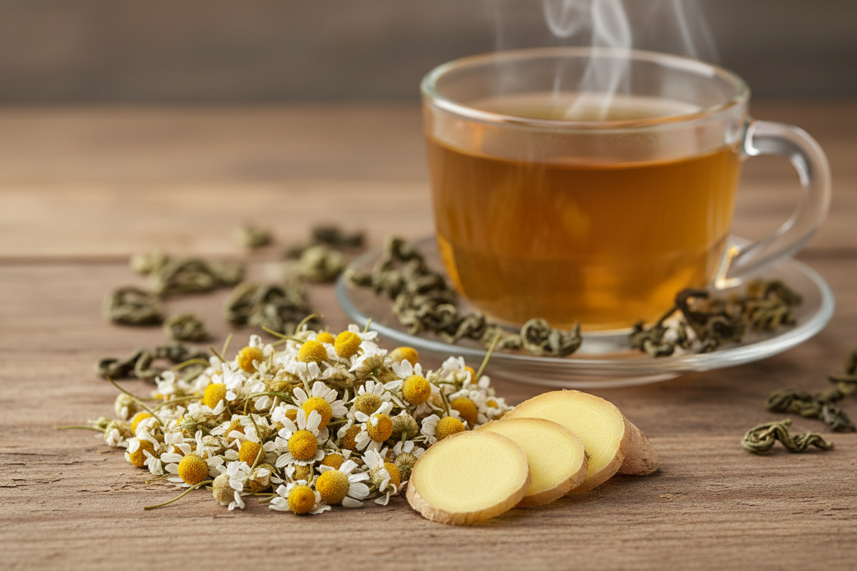 Chamomile & Ginger Tea make image